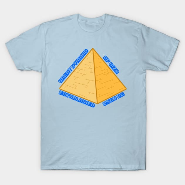 Great Pyramid of Giza T-Shirt by BjernRaz